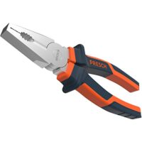 Hochwertige Presch Kombizange 180 mm aus CR-V-Stahl mit 2-Komponenten Griff und Greifflächen gezahnt, perfekt für Heimwerker