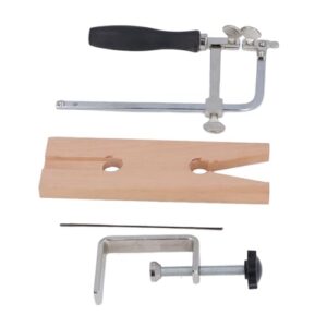 Professionelles 3-in-1-Juweliersägen-Set mit verstellbarem Sägerahmen und 12-teiligen Sägeblättern, ideal für Schmuckherstellung, Metallbearbeitung und Holzbearbeitung.