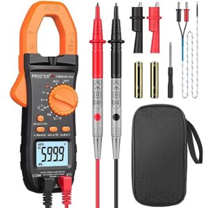 Digitale Stromzange 800A TRMS Auto Ranging Multimeter für Spannung, Strom, Widerstand und mehr mit LED-Lichtpunkt und kontinuierlicher Überlastschutzfunktion