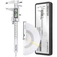 Digitaler Messschieber mit 6 Zoll/150 mm Ausdehnung und 32 Füller für genaue Längen-, Breiten- und Tiefenmessungen