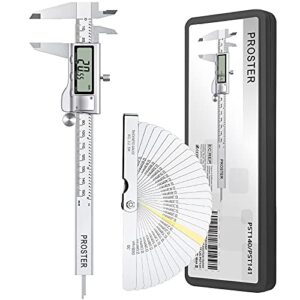 Digitaler Messschieber mit 6 Zoll/150 mm Ausdehnung und 32 Füller für genaue Längen-, Breiten- und Tiefenmessungen