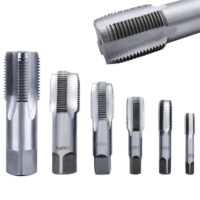 BSP-Rohrgewindebohrer-Set mit 1/8 Zoll, 1/4 Zoll, 3/8 Zoll, 1/2 Zoll, 3/4 Zoll und 1 Zoll Gewindebohrer aus Kohlenstoffstahl