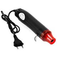 QWORK Mini Heißluftpistole 220V 300W, Handheld heißluftföhn für Schrumpfschläuche, Prägen, Trocknen von Farbe und Papier