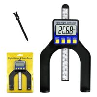 Digitaler Tiefen- und Höhenmesser für Holzbearbeitung und Maschinenbau mit Magneten, LCD-Bildschirm und digitalem Display