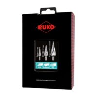 RUKO Stufenbohrersatz HSS spiralgenutet Gr. 0/9 / 1/2 3-teilig in Kunststoffkassette, hochwertiges Werkzeug für den Haushalt mit hoher Qualität und Langlebigkeit