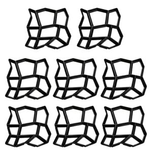 Randaco 8 Stück Gehweg Form Betonform Kunststoff Pflasterform für DIY Schalungsform Plastikformen im Außenbereich für Beton Gehwegplatten, Terrassenplatten und Pflastersteine