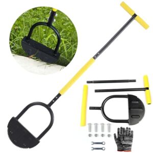 Rasenkantenstecher mit Stiel 107 cm, Sägezahn-Rasenkantenschneider, Kantenstecher Rasen mit T-Griff, Kantenschneider, Rasenabstecher, Lawn Edging Tool, Kantenmesser für Gehwege und Gartenkanten