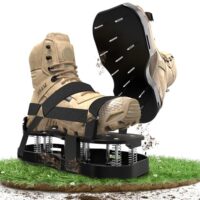 Gartenwerkzeug für gesundes Gras: Rasenlüfter-Schuh mit Feder-Nagel-Sohlen zur schnellen Belüftung des Rasens