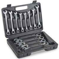 VonHaus Ratschenschlüssel Set, Satinierte Ratschen mit Tragekiste, Perfekt für Zuhause, Fahrrad und Autoreparaturen