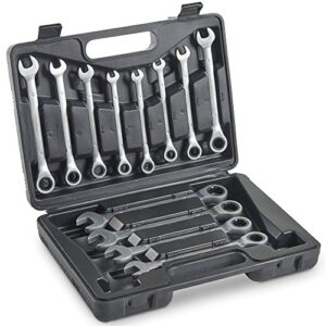 VonHaus Ratschenschlüssel Set, Satinierte Ratschen mit Tragekiste, Perfekt für Zuhause, Fahrrad und Autoreparaturen