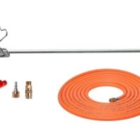 Hochleistungsbrenner RoTitan, Brennerglocke Ö 70 cm, max. Temperatur: 1060°, Gesamtlänge: 96 cm, Anschluss: Propangasflasche, Gummischlauch, 4bar Propan-Konstantregler
