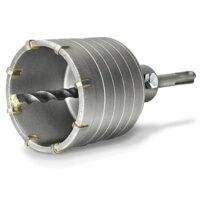 Hohl-Bohrkrone Set für Bohrhämmer mit SDS plus Adapter und Zentrierbohrer, ideal für Mauerwerk, Natursteine und Beton