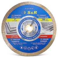Trennscheibe aus hochwertigem Diamant für sauberes Arbeiten bei der Herstellung von Mosaiken und Steinobelägen. Geeignet für harte Materialien wie Granit, Marmor und Feinsteinzeug.