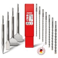 Ergänzungsset für SDS PLUS Bohrhammer und Schlagbohrmaschine mit 7 Betonbohrern und 4 Meißeln, für Bosch Hilti Kompatibel