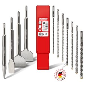 Ergänzungsset für SDS PLUS Bohrhammer und Schlagbohrmaschine mit 7 Betonbohrern und 4 Meißeln, für Bosch Hilti Kompatibel