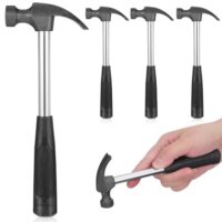 5-teiliges Mini-Klauenhammer-Set aus robustem legiertem Stahl, ideal für Outdoor-Camping und Holzarbeiten, leicht tragbar und praktische Größe.