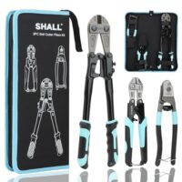 3-teiliges Bolzenschneider-Set, 14" Hochleistungs-Bolzenschneider, 8" Drahtschneider und 8" Drahtseilschere in Tragetasche