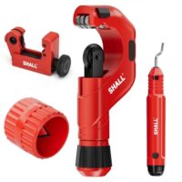 Rohrabschneider Satz, Hochleistungs-Rohrschneider Ø 6-50mm, Mini-Schneider Ø 3-22mm, 2 Entgratwerkzeuge, PVC/Aluminium/Kupfer schneiden