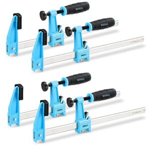 Schraubzwingen-Set, 4 Stück, Spannweite 300mm, Spannkraft 272kg, Edelstahl, Holzwerkstücke fixieren