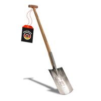 Spaten für harte, steinige Böden mit 95cm Eschenstiel und T-Griff - Robuster Gartenspaten für BAU und Hof