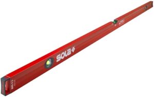 SOLA BIGX3 200 Wasserwage mit patentierte SOLA-FOCUS Libelle und schockabsorbierenden Endkappen