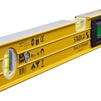 Digitale Wasserwaage mit zwei Displays, hohe Genauigkeit und Schutzklasse IP 65. Präzise Neigungsmessungen in verschiedenen Bereichen.