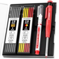 Bleistifte Set mit Tieflochmarker und mechanischen Tischlerbleistiften für Holzbearbeitung und Bauhandwerk, umfassendes Werkzeug für Handwerker und DIY-Fans