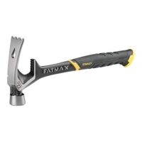 Demontagehammer mit abgeschrägtem Nagelschlitz, großem Schlagoberfläche und extra langem Handgriff zum Stemmen, Schaben und Zerspannen von Objekten