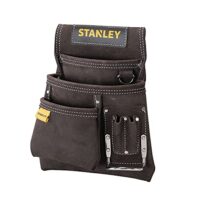 Hammertasche und Nageltasche für Handwerker mit robustem Büffelleder, zusätzlichen Nieten und Doppelnaht an den Ecken, hoher Tragekomfort durch geschmeidiges Rauleder und ergonomische Gestaltung