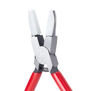 Professionelle Nylon-Flachzange mit doppelten Nylonbacken für DIY-Projekte, Schmuckherstellung und Reparatur. Ideal für Draht biegen und gewickelte Drahtschlaufen herstellen.