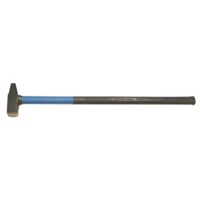 Vorschlaghammer mit Fiberglasstiel 5kg, Werkzeughammer mit Gummigriff, schwerer Hammer 5000g Kopfgewicht, 90 cm Vorschlaghammer 5kg Fiberglas, mattiert schwarz lackiert, für Handwerker oder Heimwerker