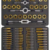 Professionelles Gewindeschneider Set mit 110 Teilen und Werkzeugkoffer, ideal für Handwerker und Fachleute