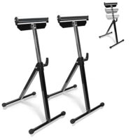 Rollenständer mit 2 Stufen, Höhenverstellung und Tragkraft von 90 kg, ideal für Werkstatt oder Garage