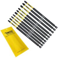 10-teiliger magnetischer Schlagschrauber-Bit-Satz mit PH1, PH2, PH3, TX20, TX25, TX30, TX40, Pozi und Pozidriv Bit für professionellen Einsatz bei der Arbeit mit Schlagschraubern