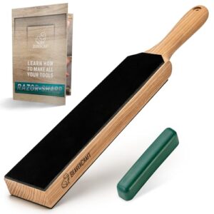 BeaverCraft LS6 Leder Schärfriemen zum sofortigen Aufarbeiten von Messern und Werkzeugen mit Polierpaste - ideal fr Schnitzmesser und Holzschnitzschrfer
