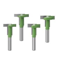 4 Stücke Set 8 mm Schaft T-Nut Fräser Gerade Kante Schlitzfräser für Holzbearbeitung