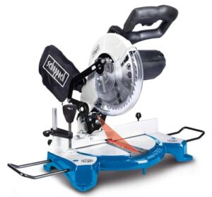 Scheppach Kappsäge HM80L mit Laser: Schnittbreite 120mm, Schnitthöhe 60mm, 1500W Motor, Sägeblatt Ø 210mm, beidseitig schwenkbarer Sägekopf