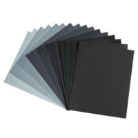 Schleifpapier Set mit verschiedenen Körnungen für Nass und Trockenbearbeitung, ideal für Auto, Holzmöbel, Metall, Stein, Lack und Glas