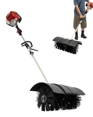 Effiziente Schneefräse für jeden Einsatz, 52ccm Kehrmaschine mit Benzinmotor, Schneeschieber und Handkehrbesen für draußen, ideal für Garten oder Terrasse