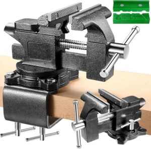 Tischschraubstock mit drehbarer Konstruktion, 150 mm Spannweite und multifunktionalen weichen Backen für Heimwerker und Fachleute.