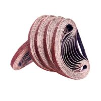 Schleifband 10 x 330 mm mit verschiedenen Körnungen (40, 60, 80, 120) für Schleifen von Holz, Metall, Farbe und Kunststein. Paket enthält 60 Stück.
