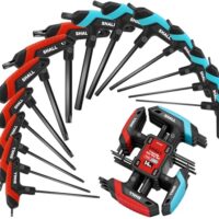 Inbusschlüsselset mit 14-teiligem Inbusschlüssel, T-Griff und metrischer und Torx-Schraubendrehmaschine für Auto- und Fahrradreparatur sowie Heimwerken