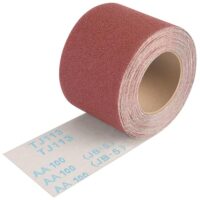 Schleifpapier Rolle Körnung 100, 93 mm x 10 m Schleifleinen Rolle für Handschleifer zum Holz Metall