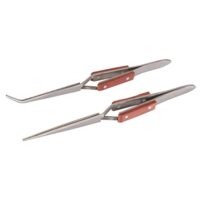 Silverline Lötpinzetten, 2-teilig, Satz 162 und 165 mm, für kleinere Lötanwendungen und Modellbau