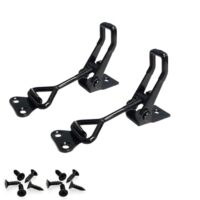 Zwei Stück Spannverschlüsse aus Metall, Schwarz, GH-4001, Kistenverschluss, Verschluss, Verstellbar, M4, Kniehebelspanner, Toggle Latch Clamps für Kisten und Schränke