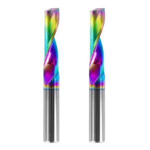 SpeTool 2 Stück Alu Fräser mit DLC Beschichtung für präzise Arbeit in verschiedenen Anwendungen, ideal für Aluminium, Holz und Acryl