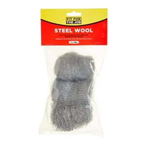 Stahlwolle-Paket mit 3 verschiedenen Körnungen - Fein, Mittel und Grob - ideal für Reinigen, Polieren und Oberflächenvorbereitung auf Metall, Holz, Messing und Kupferrohre