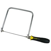 Stanley FatMax Dekupiersäge 0-15-106, 160mm Länge, verchromter Stahlrahmen, für Hart- und Weichholz, ergonomischer Handgriff