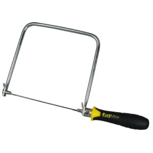 Stanley FatMax Dekupiersäge 0-15-106, 160mm Länge, verchromter Stahlrahmen, für Hart- und Weichholz, ergonomischer Handgriff