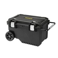 Mobile Werkzeugbox mit hohem Volumen, perfekt für Heimwerker und Handwerker, 90 Liter Fassungsvermögen, Polypropylen gefertigt, robuste Herstellung mit Metallschließen